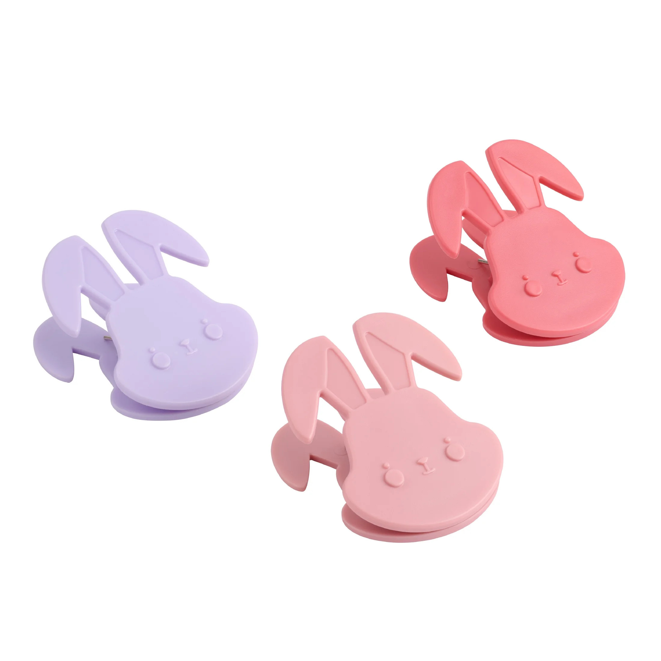 Way to Celebrate 3-Pack Bunny Rabbit Kitchen Bag Clips in Deep Pink, Soft Pink and Soft Purple | Walmart (CA)