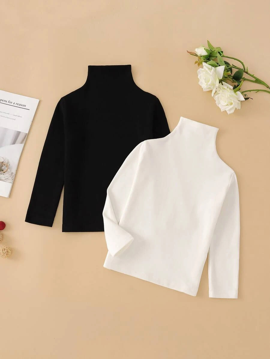 Toddler Boys 2pcs Solid High Neck Tee
   
      SKU: sk2111047267801917
          (1000+ Reviews)... | SHEIN