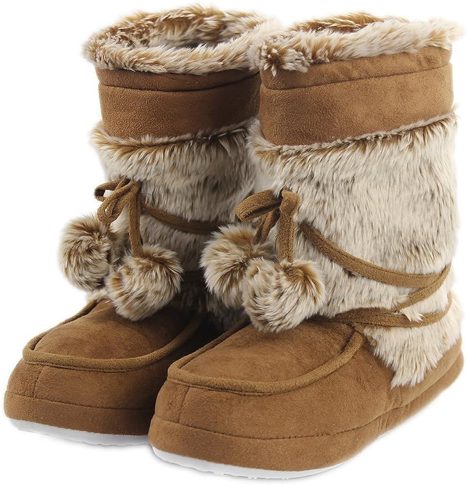 Home Slipper Women's Soft Fleece Plush Warm Indoor House Slipper Boots Shoes | Amazon (US)
