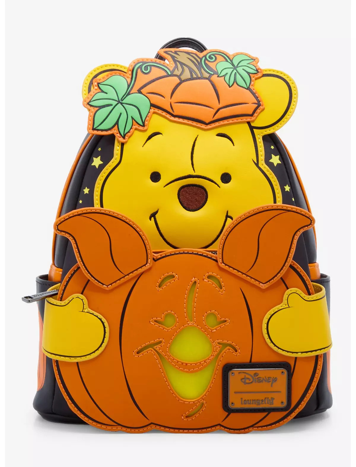 Loungefly Disney Winnie the Pooh Piglet and Pooh Bear Pumpkin Light-Up Mini Backpack — BoxLunch... | BoxLunch