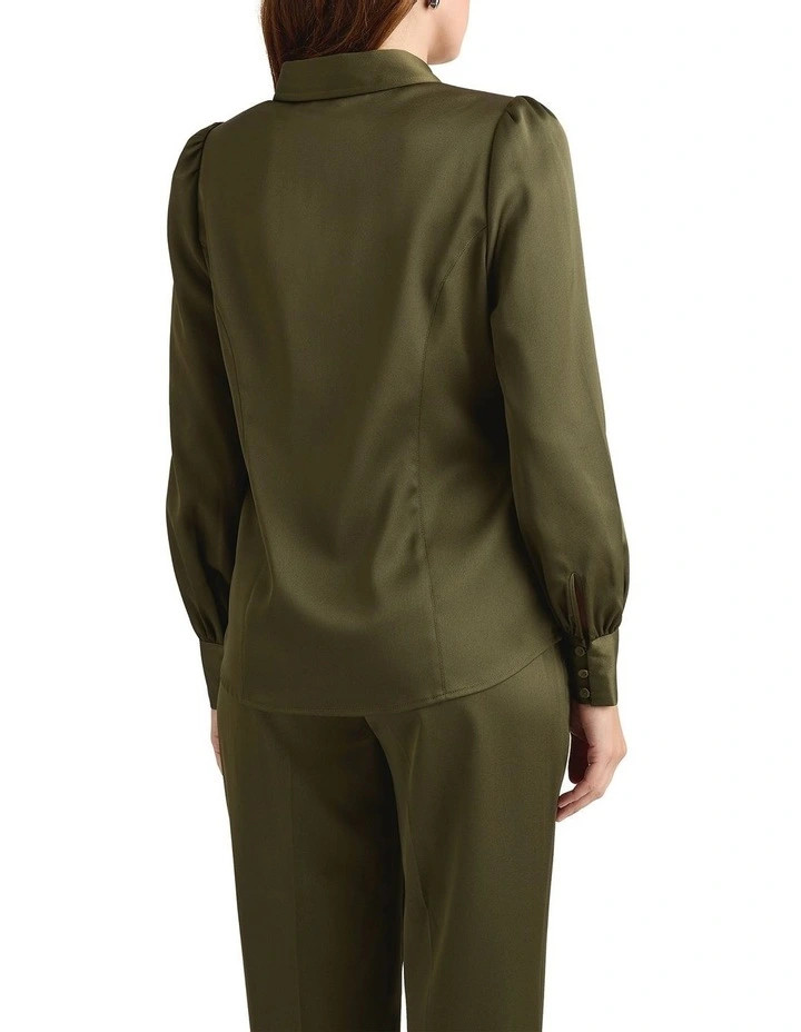 David LawrenceValencia Crepe Shirt in Olive | Myer