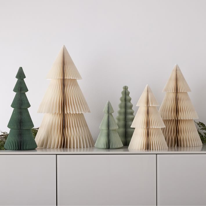 Neutral Accordion Paper Trees | West Elm (US)