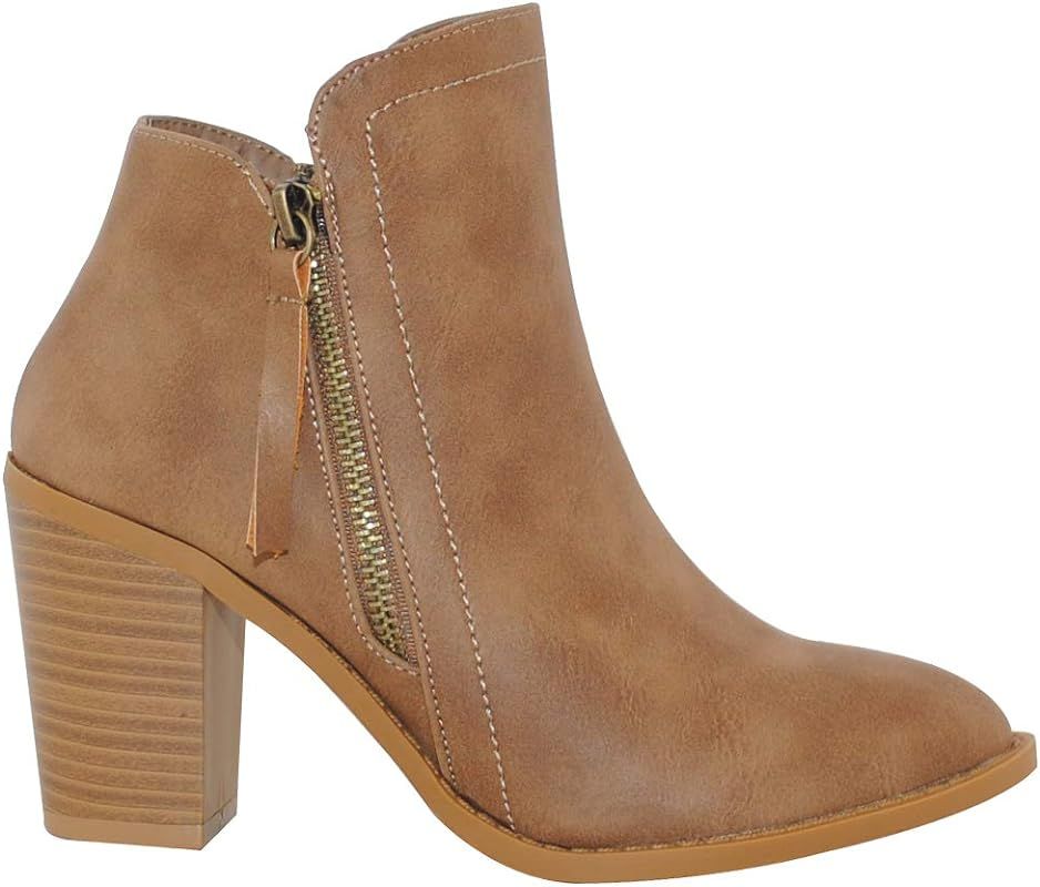 TRENDSUP COLLECTION Women's Fashion Suede Booties | Amazon (US)