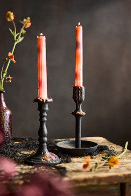 Spooky Drip Taper Candles, Set of 2 | Terrain
