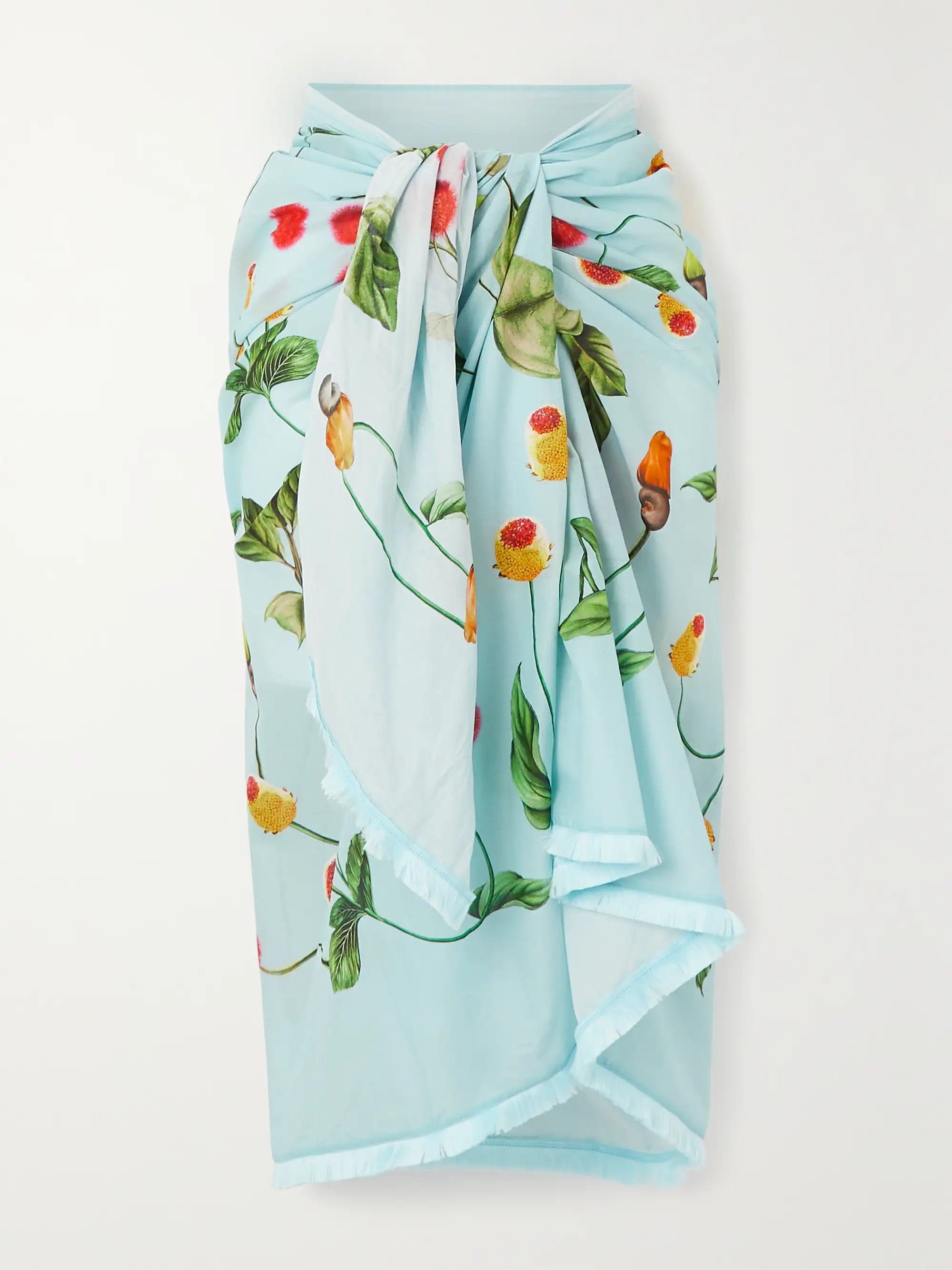 + NET SUSTAIN Lavanda printed cotton-voile pareo | NET-A-PORTER (US)