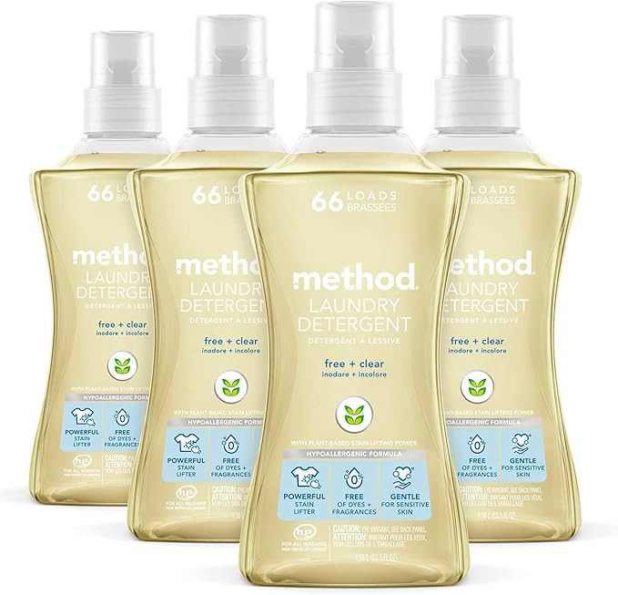 Method Liquid Laundry Detergent, Hypoallergenic + Biodegradable Formula, Plant-Based Stain Remove... | Amazon (US)