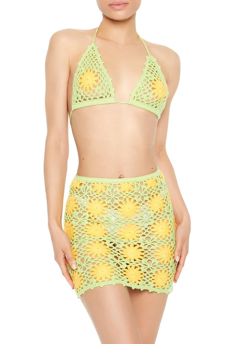 Sweater-Knit Crochet Bralette | Forever 21
