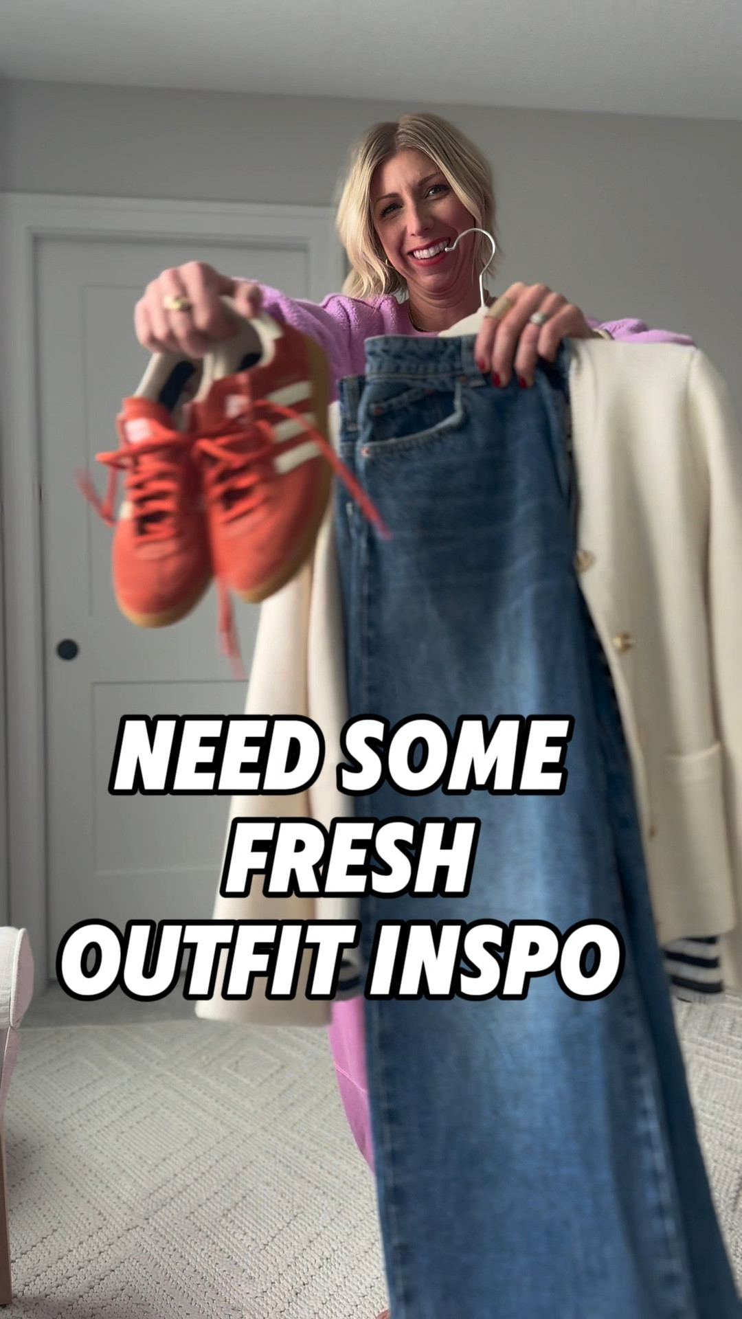 Putting together this effortlessly chic look that’s polished, but comfortable!! This cashmere lady cardigan dressed up wide leg + sneakers + stripe shirts adds interest 👍🏻

#LTKOver40 #LTKWatchNow #LTKStyleTip