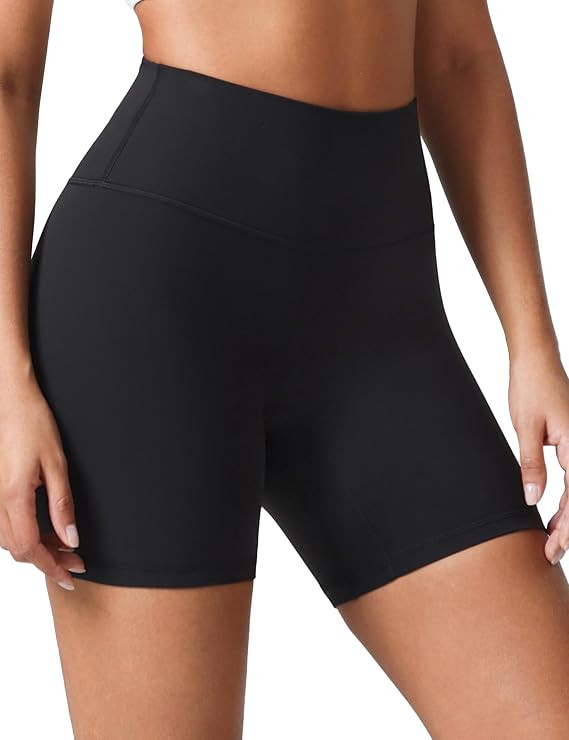 Colorfulkoala Dreamlux No Front Seam High Waist Biker Shorts for Women 6" Inseam Workout Yoga Sho... | Amazon (US)