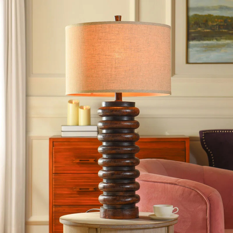 Joss & Main Rachel 35" Dark Teak Table Lamp & Reviews | Wayfair | Wayfair North America