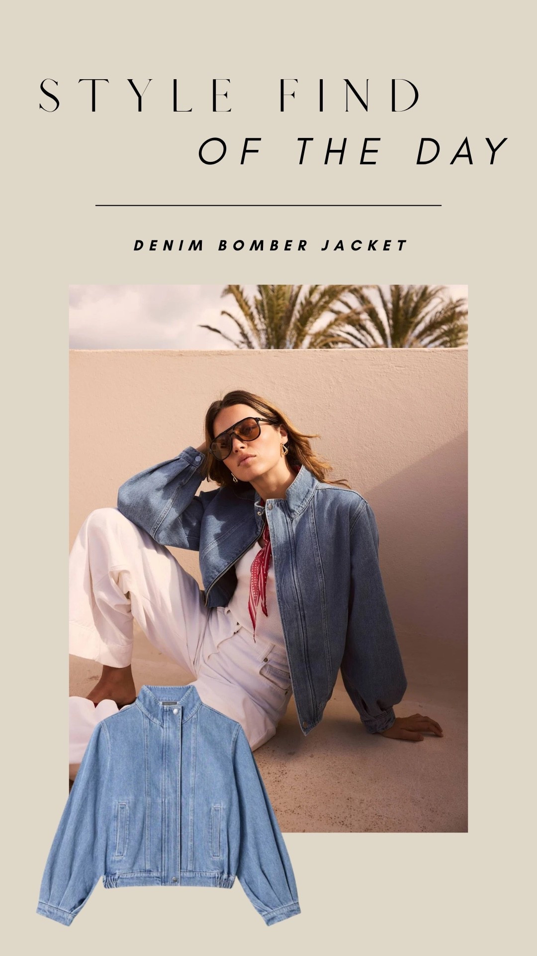 Style find of the day: denim bomber jacket

#LTKsummer #LTKstyletip #LTKuk