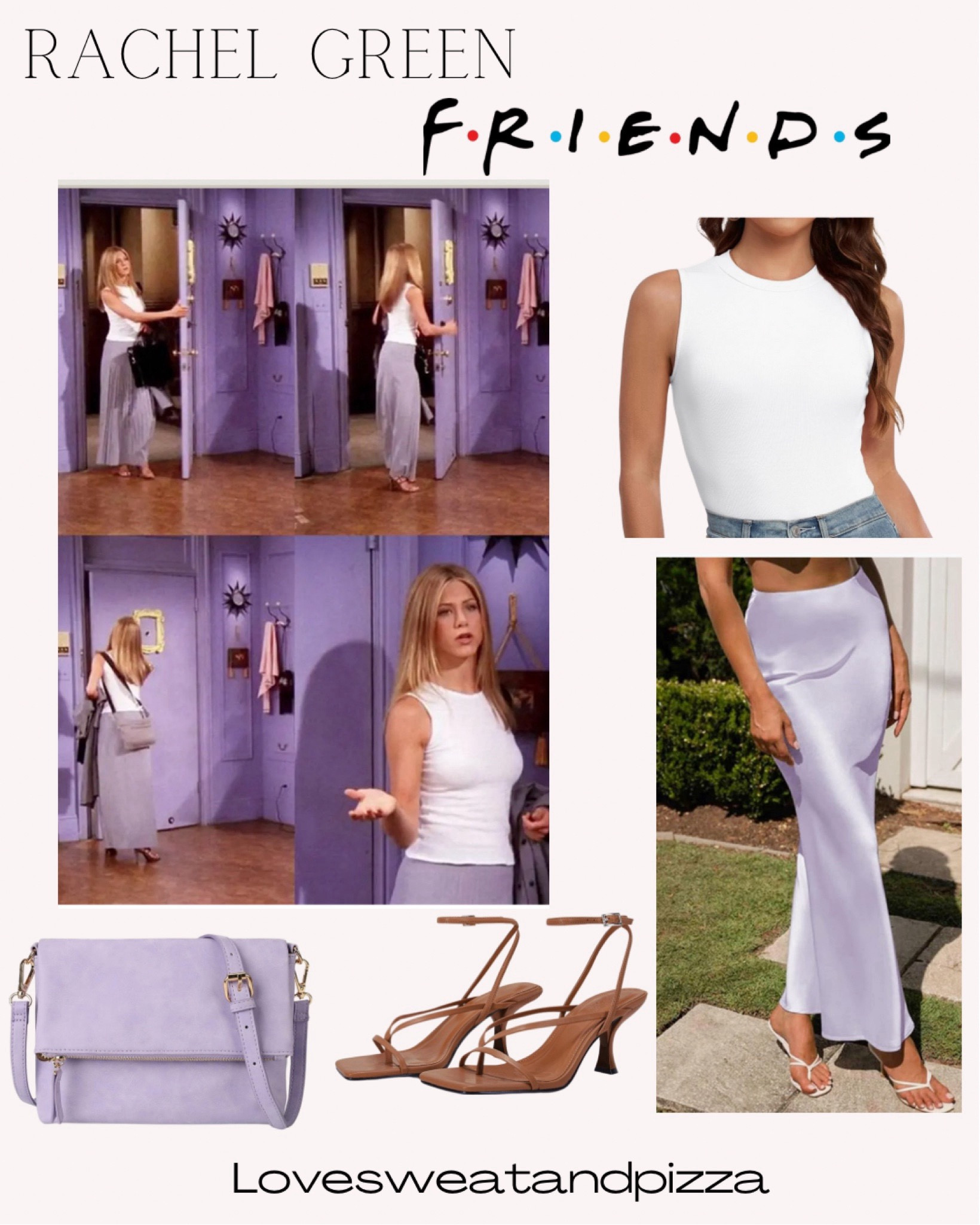 Rachel Green outfit. Lilac satin maxi skirt. Date outfit. Brunch outfit. Summer style. Summer outfit. Travel style. Vacation outfit. Resort wear  

#LTKFindsUnder50 #LTKStyleTip #LTKParties