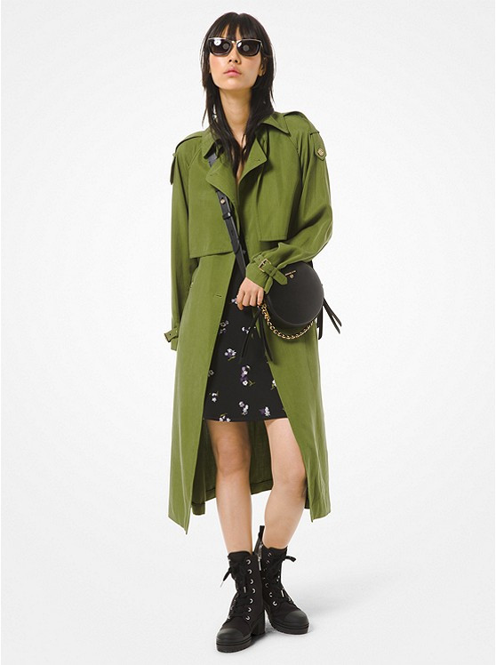 Draped Trench Coat | Michael Kors US