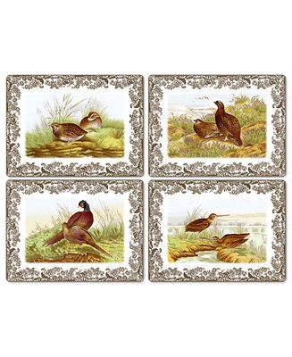 Spode Table Linens, Set of 4 Woodland Placemats - Macy's | Macy's