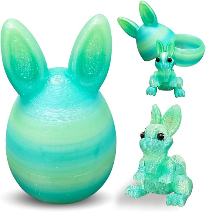 3D Printed Prefilled Easter Eggs, Filled with Bunny Inside for Easter Basket Stuffers, Desk Decor... | Amazon (US)