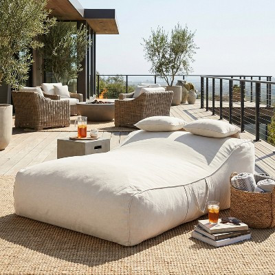 Christopher Knight Home Zhi Modern Outdoor Patio Bean Bag Daybed, Beige | Target