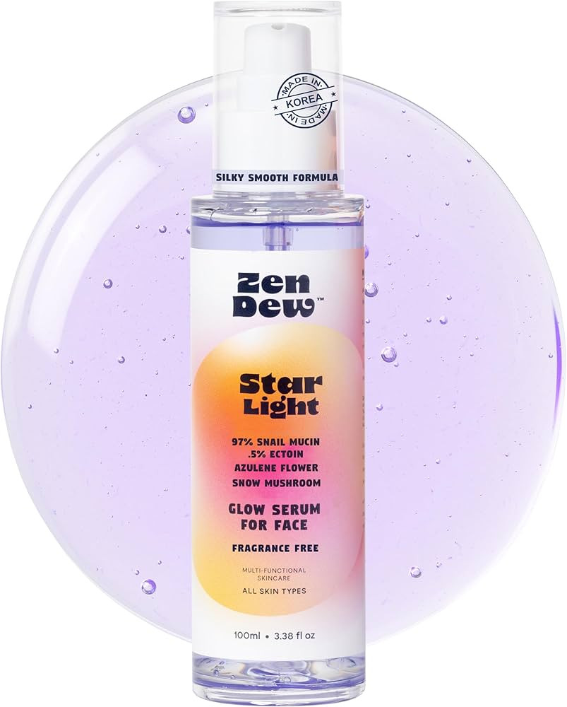 Star Light Snail Mucin Face Serum with Blue Light Skin Defense, 3.38 Oz – Silky Smooth Korean G... | Amazon (US)