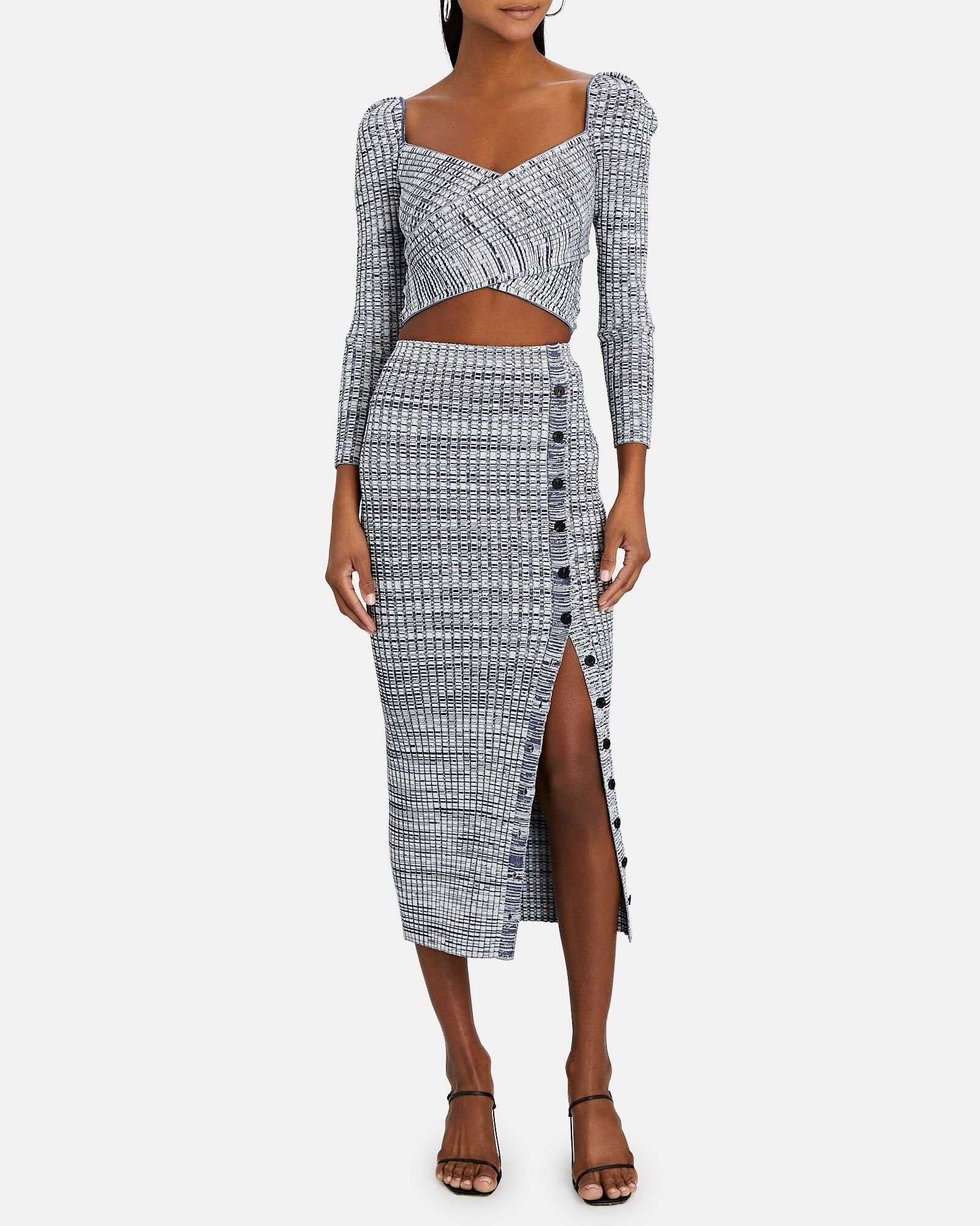 Crossover Knit Crop Top | INTERMIX