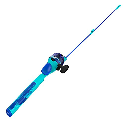 Zebco Kids Splash Floating Spincast Reel and Fishing Rod Combo, 29-Inch 1-Piece Fishing Pole, Size 20 Reel, Right-Hand Retrieve, Pre-Spooled with 6-Pound Cajun Line, Blue | Amazon (US)