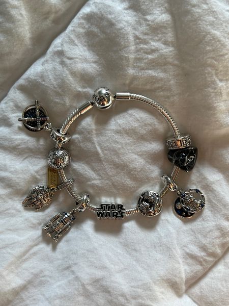 My Star Wars themed Pandora bracelet 💍

I was able to link every charm except for R2-D2! Some of them are even listed on final sale! Snag them while you can! This was the first bracelet I started collecting on and I love how it’s turned out! ⭐️

Ig: @jkyinthesky & @jillianybarra

#disneystyle #pandoracharms #pandorajewelry #disneyblogger #disneymerch #disneycollection 

#LTKunder100 #LTKbeauty #LTKSale