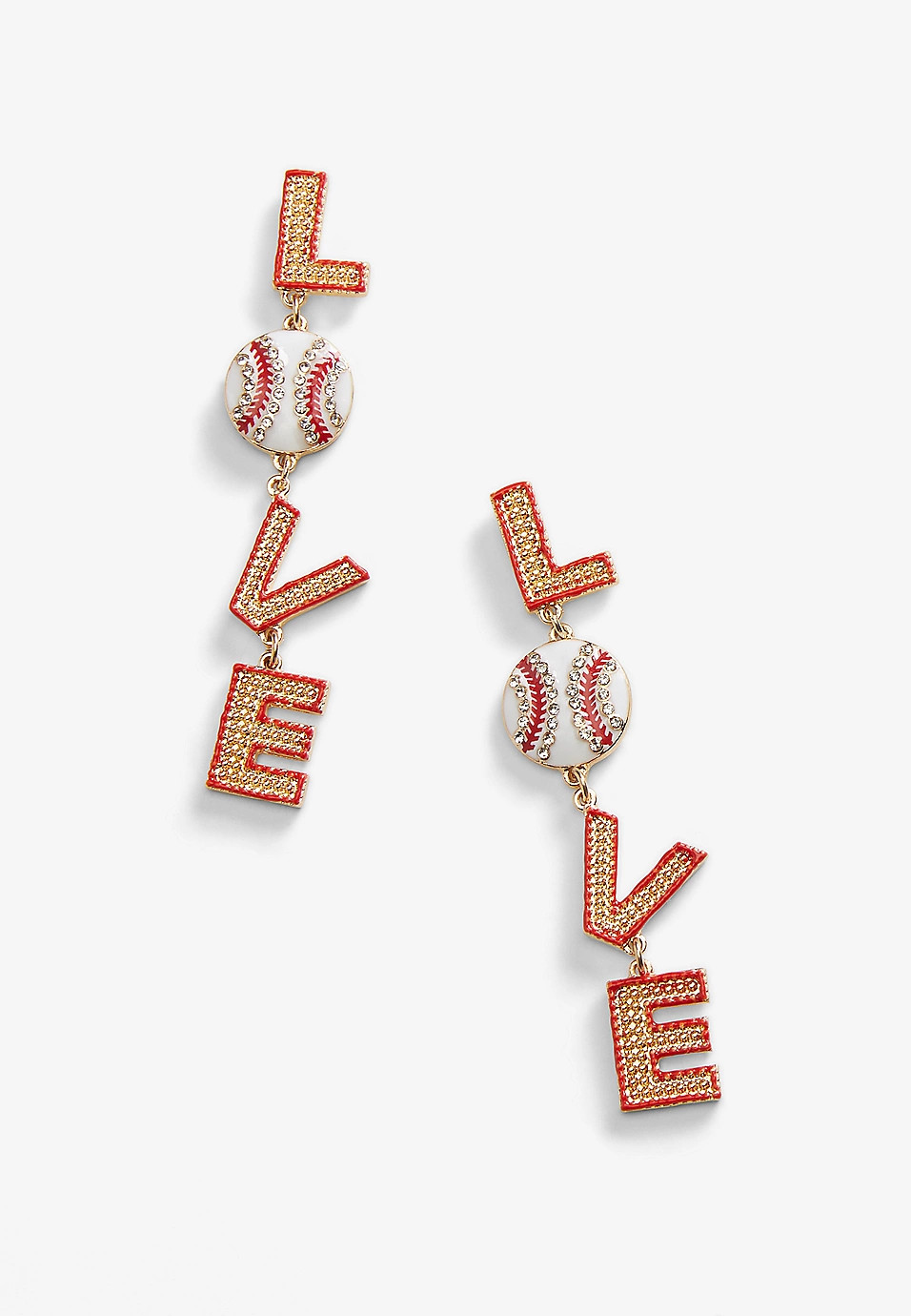 Love Baseball Drop Earrings | Maurices