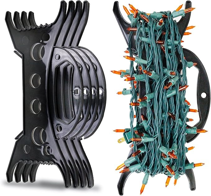 4Pack Christmas Light Storage Holder: All-Purpose Holiday Light Organizer, Black | Amazon (US)