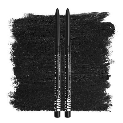 NYX PROFESSIONAL MAKEUP Mechanical Eye Pencil (16 Always Onyx) Vivid Rich Mechanical, Creamy Retractable BLACK Eyeliner (PACK OF 2) | Target