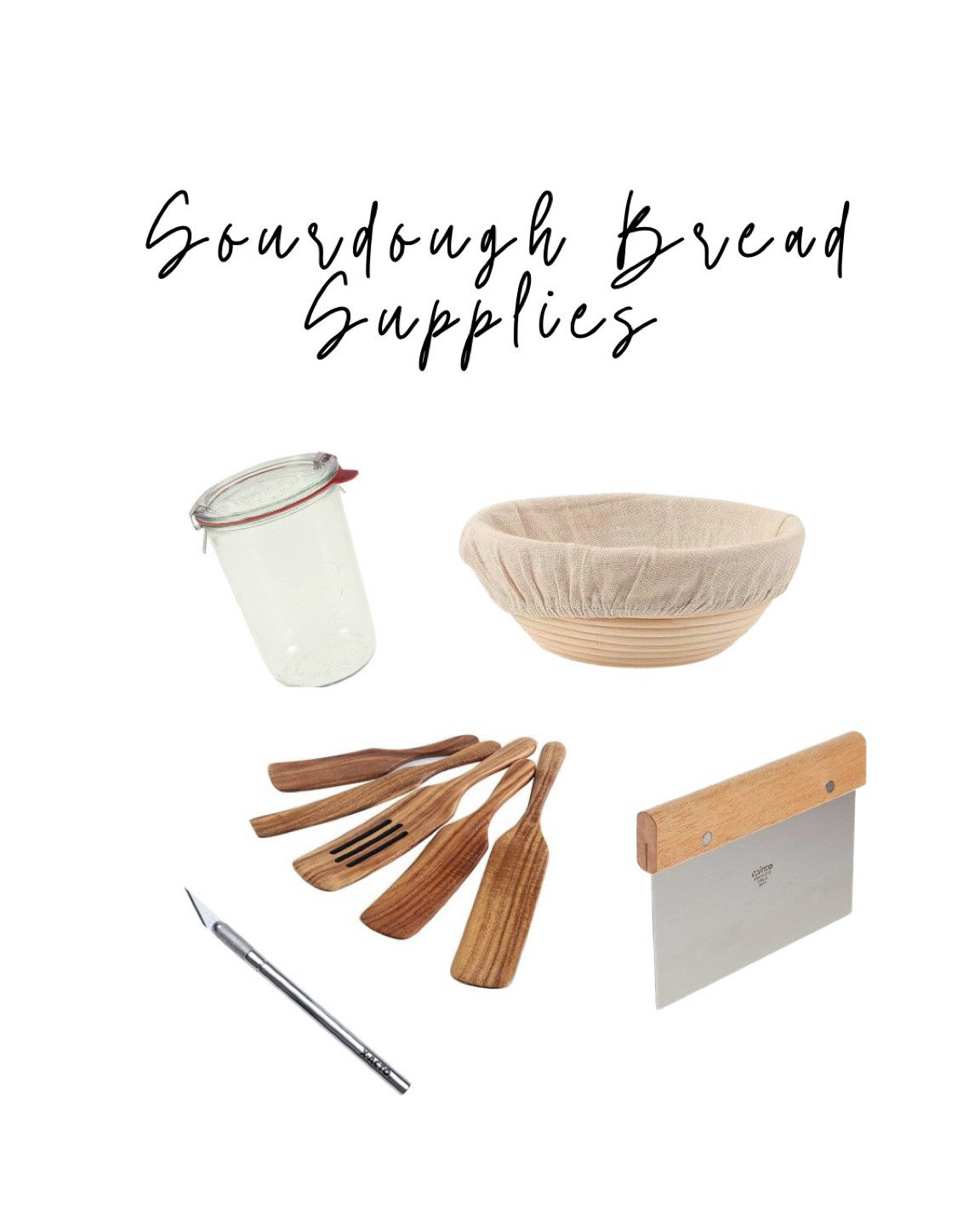 The tools I use in my kitchen to create delicious sourdough bread. #sourdough