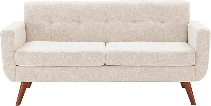 Tbfit 67" W Loveseat Sofa, Mid Century Modern Decor Love Seats Furniture, Button Tufted Upholster... | Amazon (US)