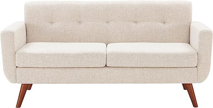 Tbfit 67" W Loveseat Sofa, Mid Century Modern Decor Love Seats Furniture, Button Tufted Upholster... | Amazon (US)
