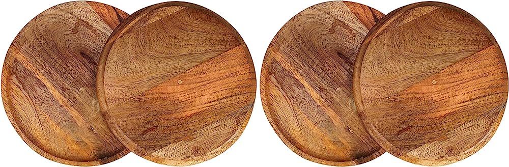 Alpha Living Home wood charger plate, wood charger plate sets, wood chargers for dinner plates, w... | Amazon (US)