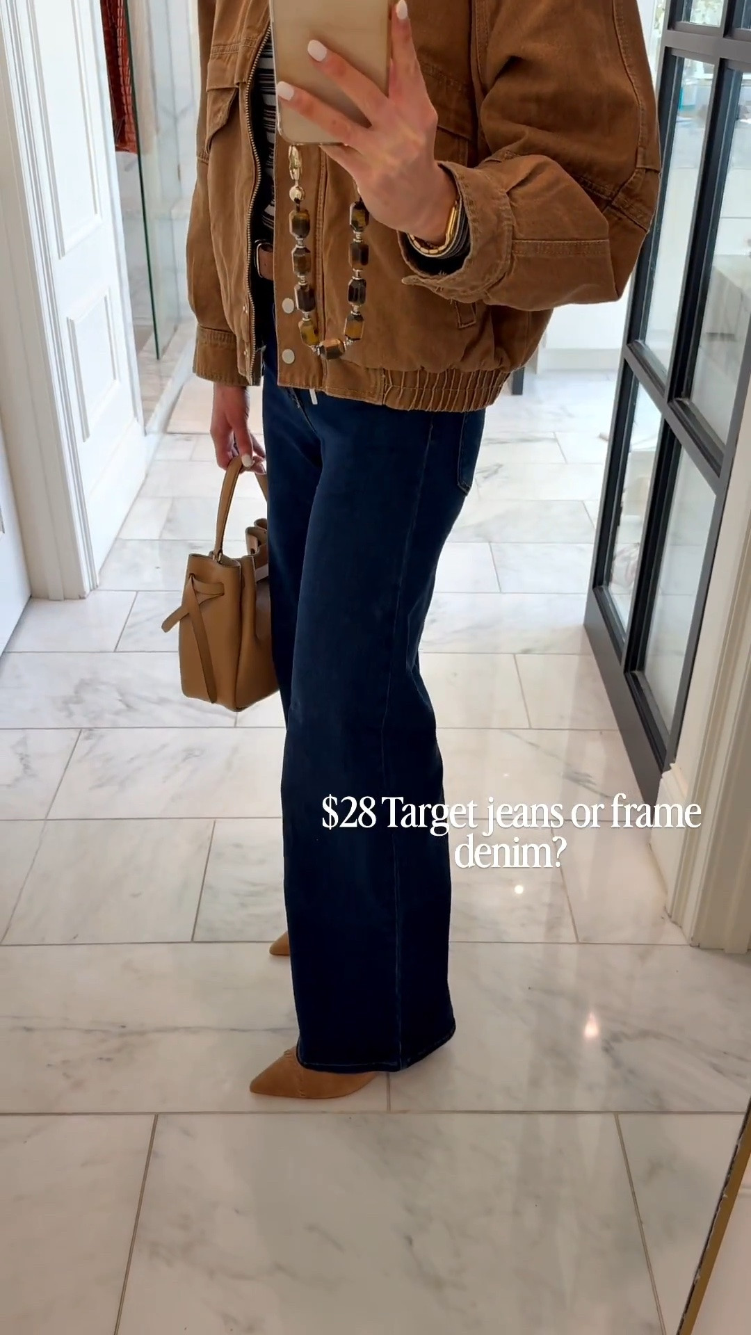 Target denim OOTD! These could be the best jeans Target has ever made. I’m 5’7 wearing size 2/25, fit tts.

#LTKootd #LTKSeasonal