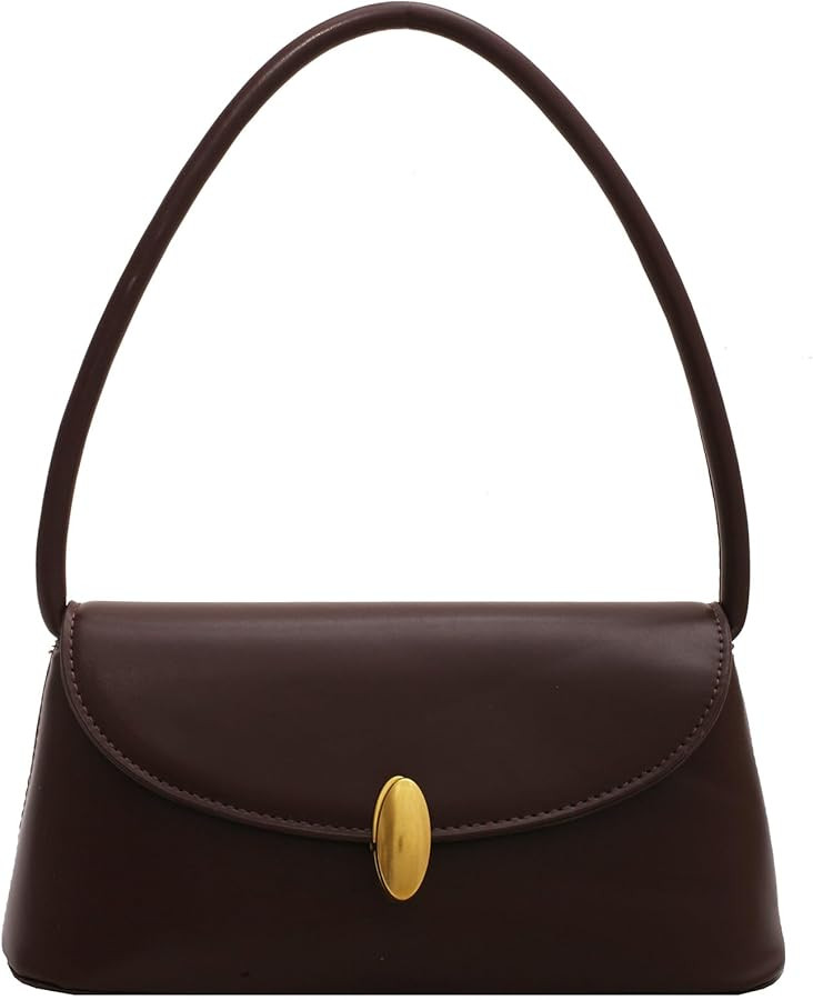 Retro Shoulder Bag for Women, Leather Small Tote Handbag Hobo Cute Clutch Shoulder Purse, Vantage... | Amazon (US)