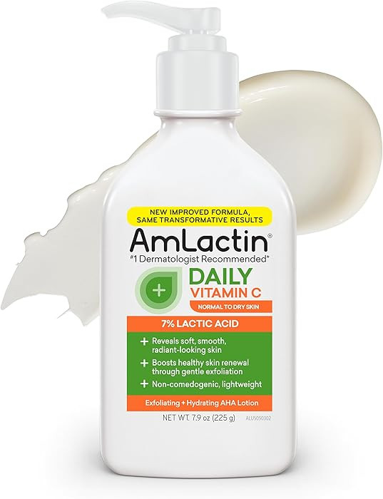 AmLactin Daily Vitamin C Lotion – Brightening Body Lotion for Dry Skin - No-Scrub Exfoliator an... | Amazon (US)