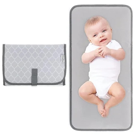 Baby Portable Changing Pad Diaper Bag Travel Mat Station by Comfy Cubs (Grey Pattern Compact) | Walmart (US)