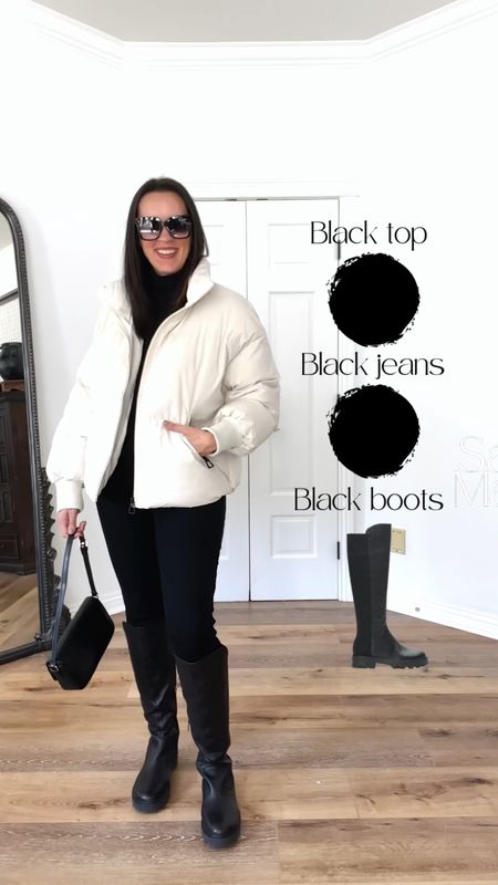 Styling the Amazon cream puffer coat!

Sizing:
Coat-wearing medium
Look 1:
Top-wearing large
Jeans-Spanx, size up (in medium)
Boots-TTS
Look 2:
Turtleneck-wearing small
Jeans-Zara, linked in IG
Boots-tts 
Look 3:
Turtleneck-wearing small
Yoga pants-size up (normally a 6 in Lululemon, wearing 8)
Converse-tts
Look 4:
Striped top-wearing small
Joggers-sized to medium for roomier fit
Lululemon tennies-tts

Casual outfit | travel outfit | cream and black ~ Amazon fashion | winter coat 


#LTKunder50 #LTKunder100 #LTKstyletip