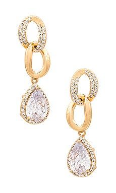 Ettika Pear Drop Earrings in Gold from Revolve.com | Revolve Clothing (Global)