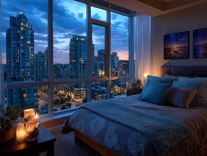 In a high-rise bedroom, lighting is everything. Harsh overhead lights flatten the view — but soft lamps transform it. When the city glows outside your window, you want lighting that complements the skyline, not competes with it. Warm bedside and tall floor lamps add depth (try adding both), soften the room, and double as décor, creating that quiet, luxurious atmosphere you only get in boutique hotels. This is how you frame a city view so it looks just as breathtaking inside as it does outside.

#bedroomlighting #highrisedecor #softlamps #cityviewliving #luxurybedroomstyle #elegantanddriven 

 #LTKHome