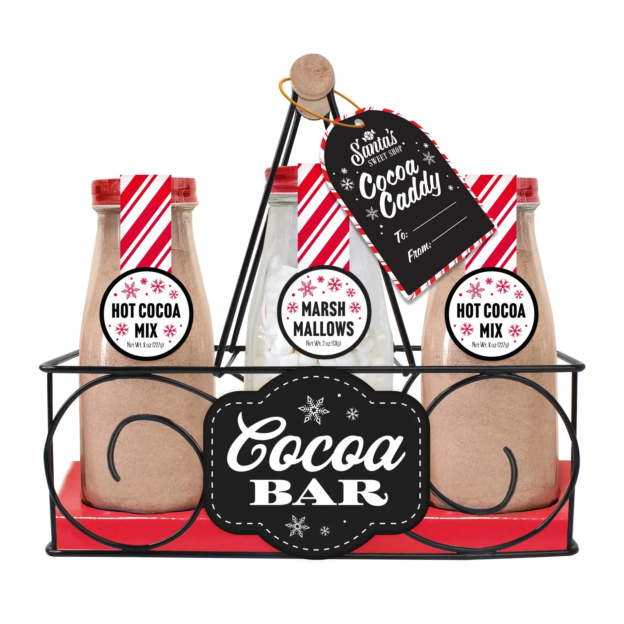 Santa's Sweet Shop Cocoa Bar Caddy with Hot Cocoa Mix and Mini Marshmallows - Walmart.com | Walmart (US)
