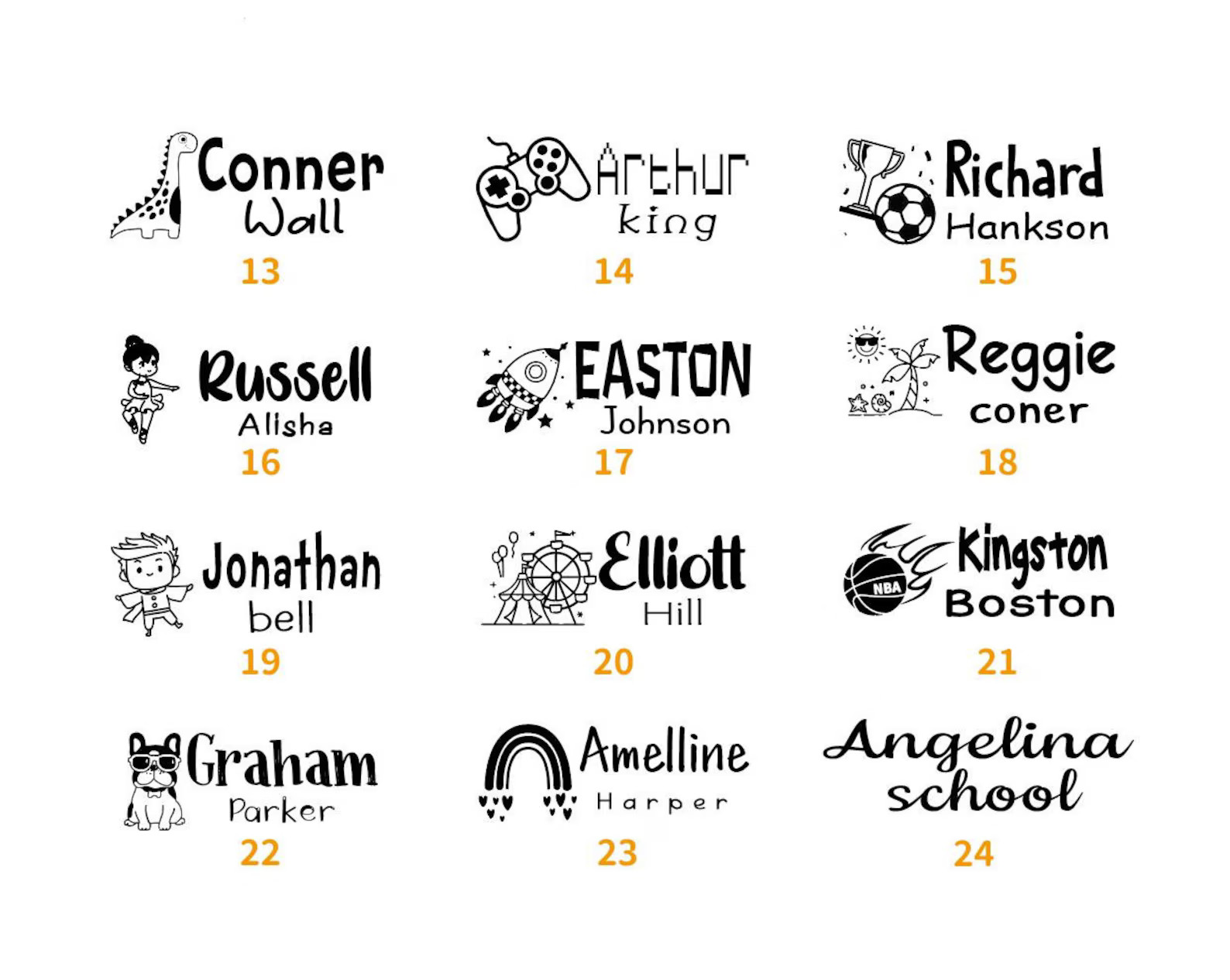 kids clothing custom name stamp label，personalized stamp with fabric ink, fabric stamp, two lin... | Etsy (US)