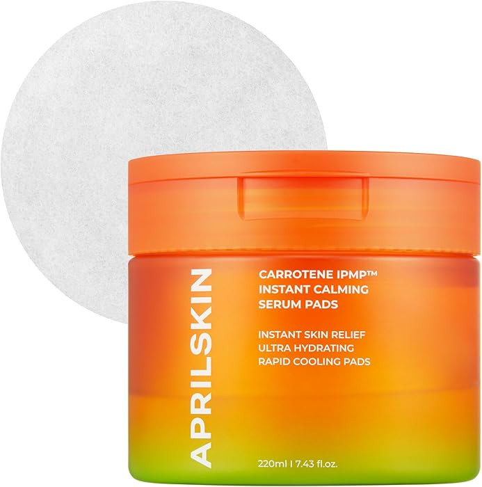 APRILSKIN Carrotene IPMP™ Instant Calming Serum Toner Pads | 5-Minute Cooling Serum Pads | Vega... | Amazon (US)