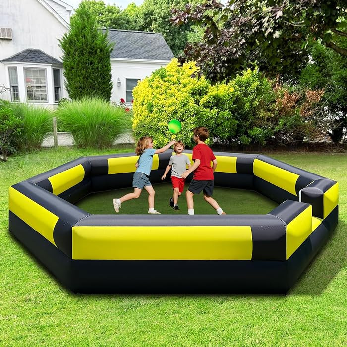 15FT Inflatable Gaga Ball Pit with Built-in Blower, Portable Gaga Ball Pit for Indoor & Outdoor G... | Amazon (US)