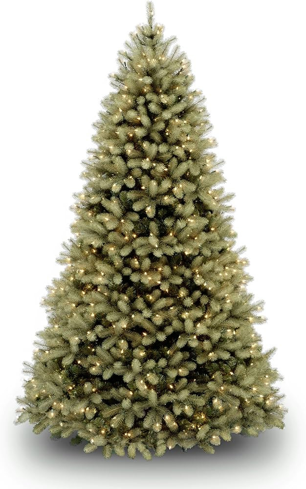 National Tree Company Pre-Lit 'Feel Real' Artificial Full Downswept Christmas Tree, Green, Douglas F | Amazon (US)