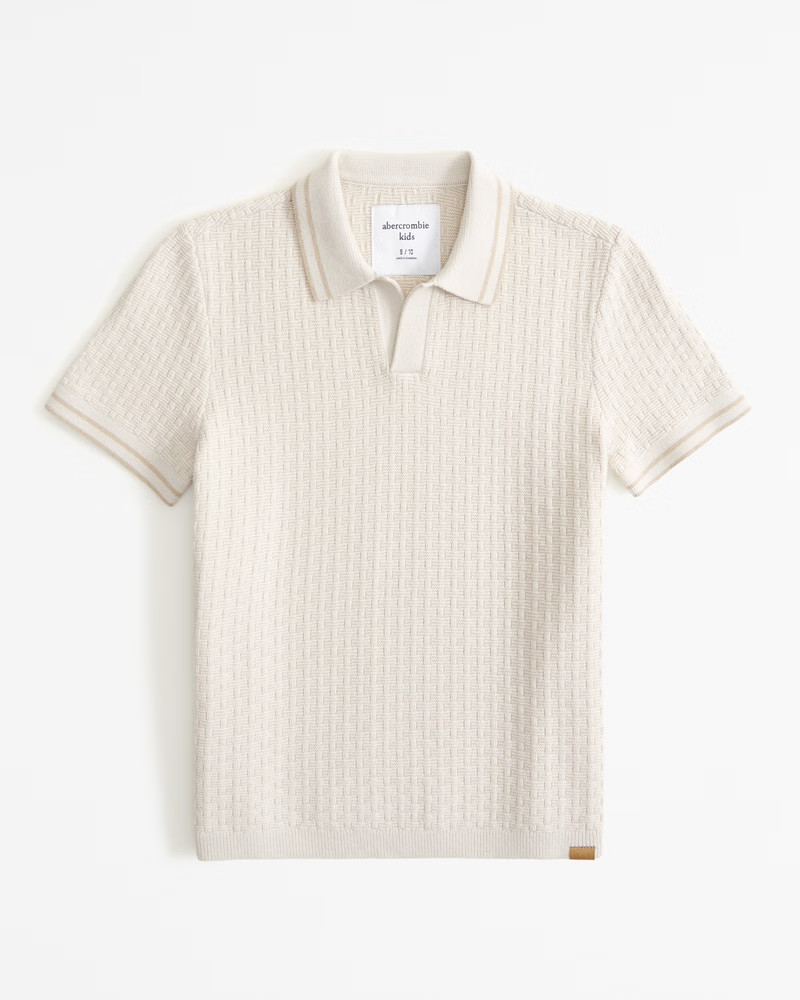 boys johnny collar knit polo | boys new arrivals | Abercrombie.com | Abercrombie & Fitch (US)