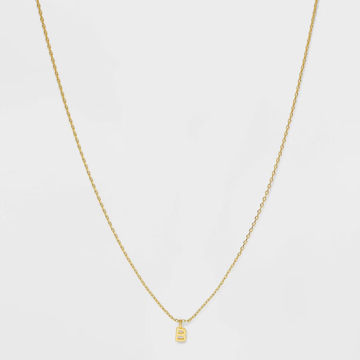 14K Gold Plated Small Polished Initial Pendant Necklace - A New Day™ Gold | Target