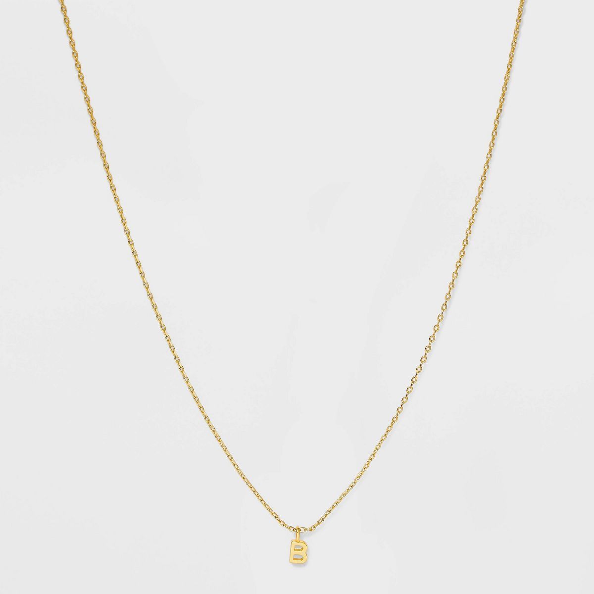 14K Gold Plated Small Polished Initial Pendant Necklace - A New Day™ Gold | Target