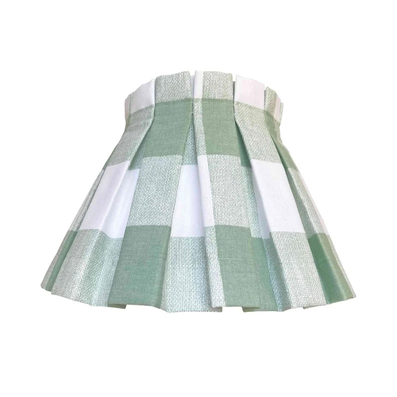Box Pleat Green Plaid Lampshade | 100% Cotton - Etsy | Etsy (US)