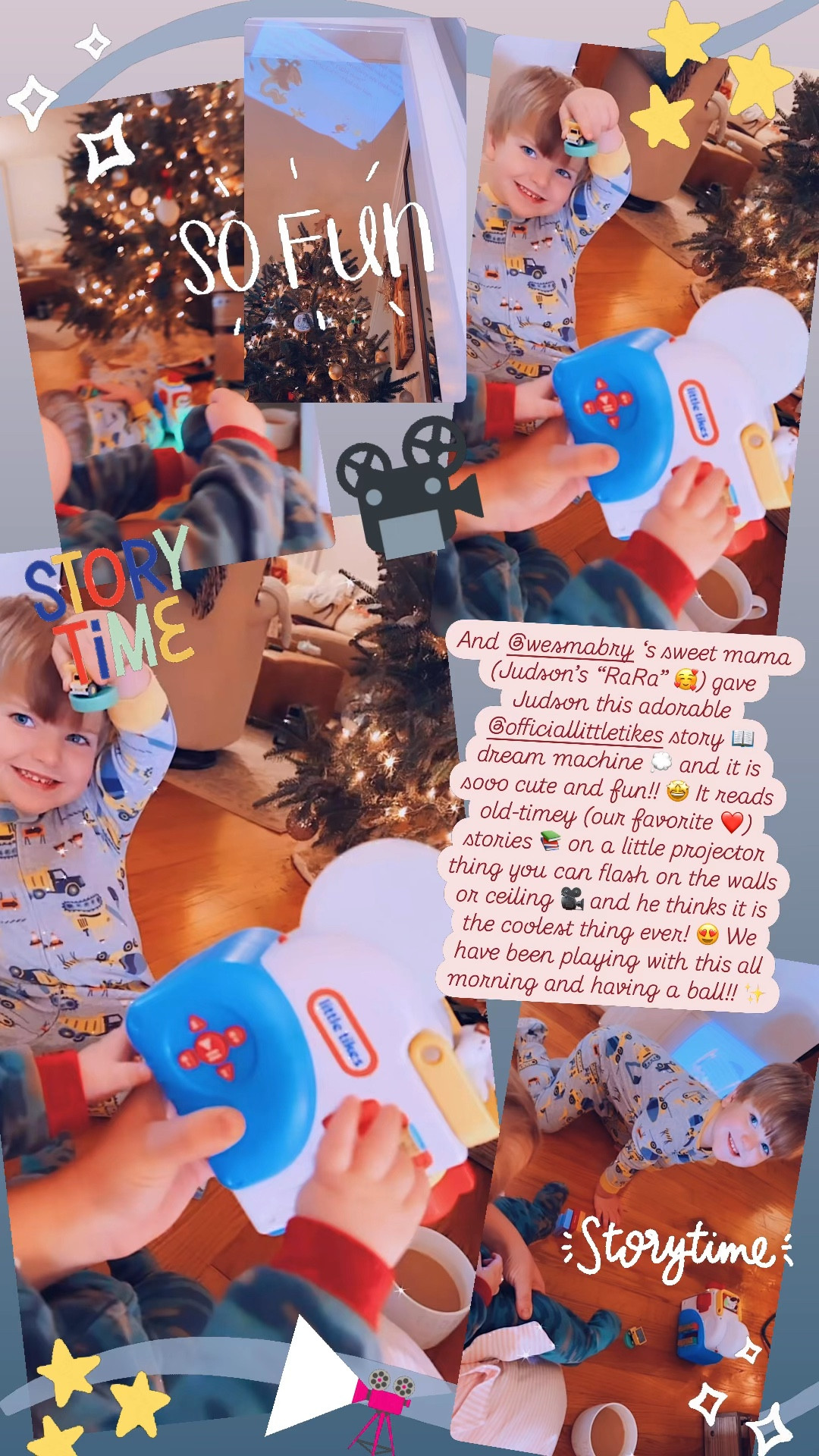 And wes’ sweet mama (Judson’s “RaRa” 🥰) gave Judson this adorable @littletikes story 📖 dream machine 💭 and it is sooo cute and fun!! 🤩 It reads old-timey (our favorite ❤️) stories 📚 on a little projector thing you can flash on the walls or ceiling 🎥 and he thinks it is the coolest thing ever! 😍 We have been playing with this all morning and having a ball!! ✨

Linked it for y’all below 👇🏽 another GREAT toddler gift idea!!! 🎁 

#LTKKids #LTKHoliday #LTKGiftGuide