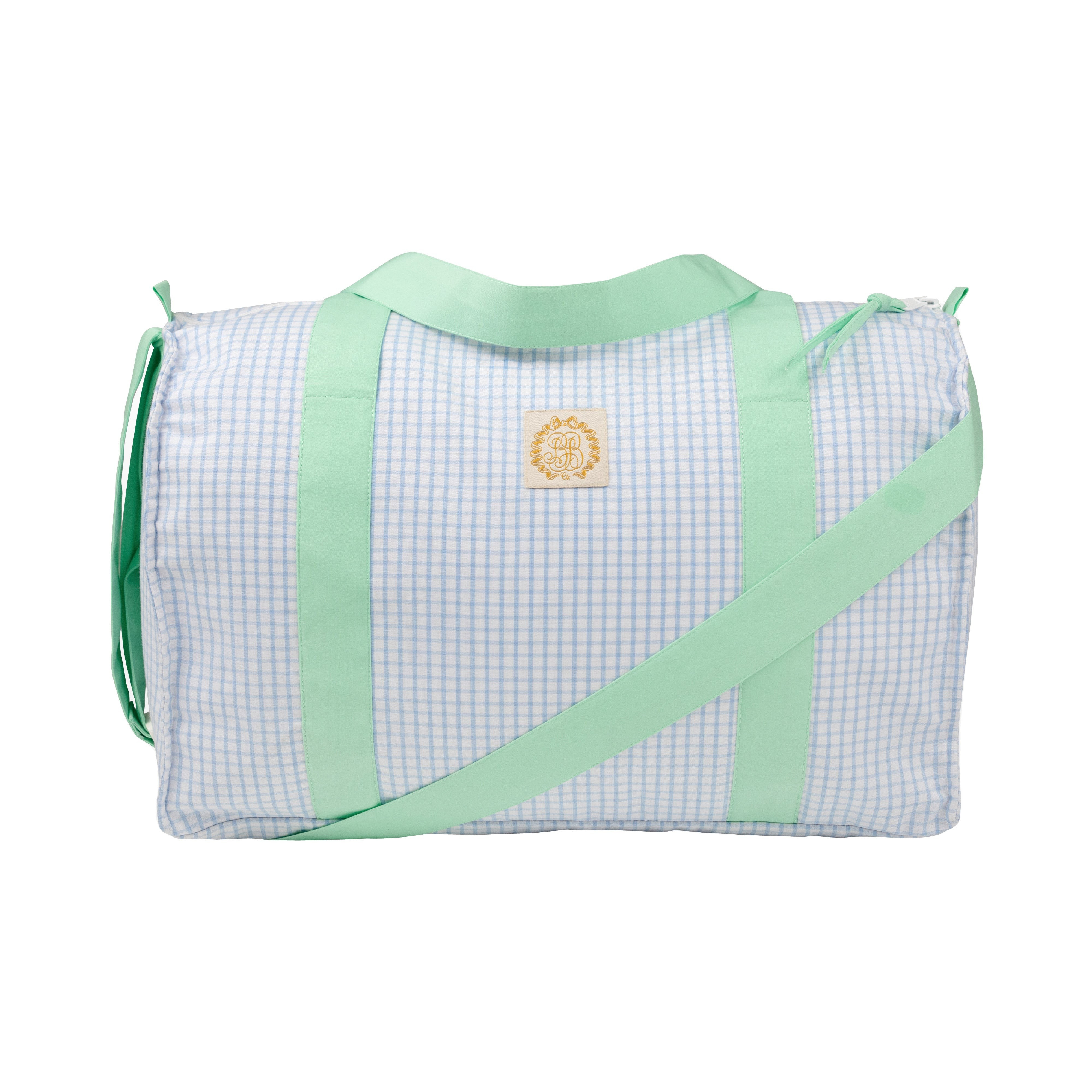 Westbury Weekender - Beale Street Blue Windowpane with Grace Bay Green | The Beaufort Bonnet Company