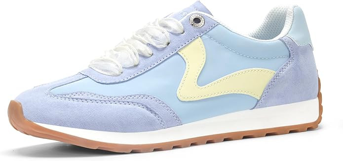 LUCKY STEP Women's Fashion Sneakers Trendy Tennis Shoes Neutral Stylish Retro Trainers Casual Run... | Amazon (US)